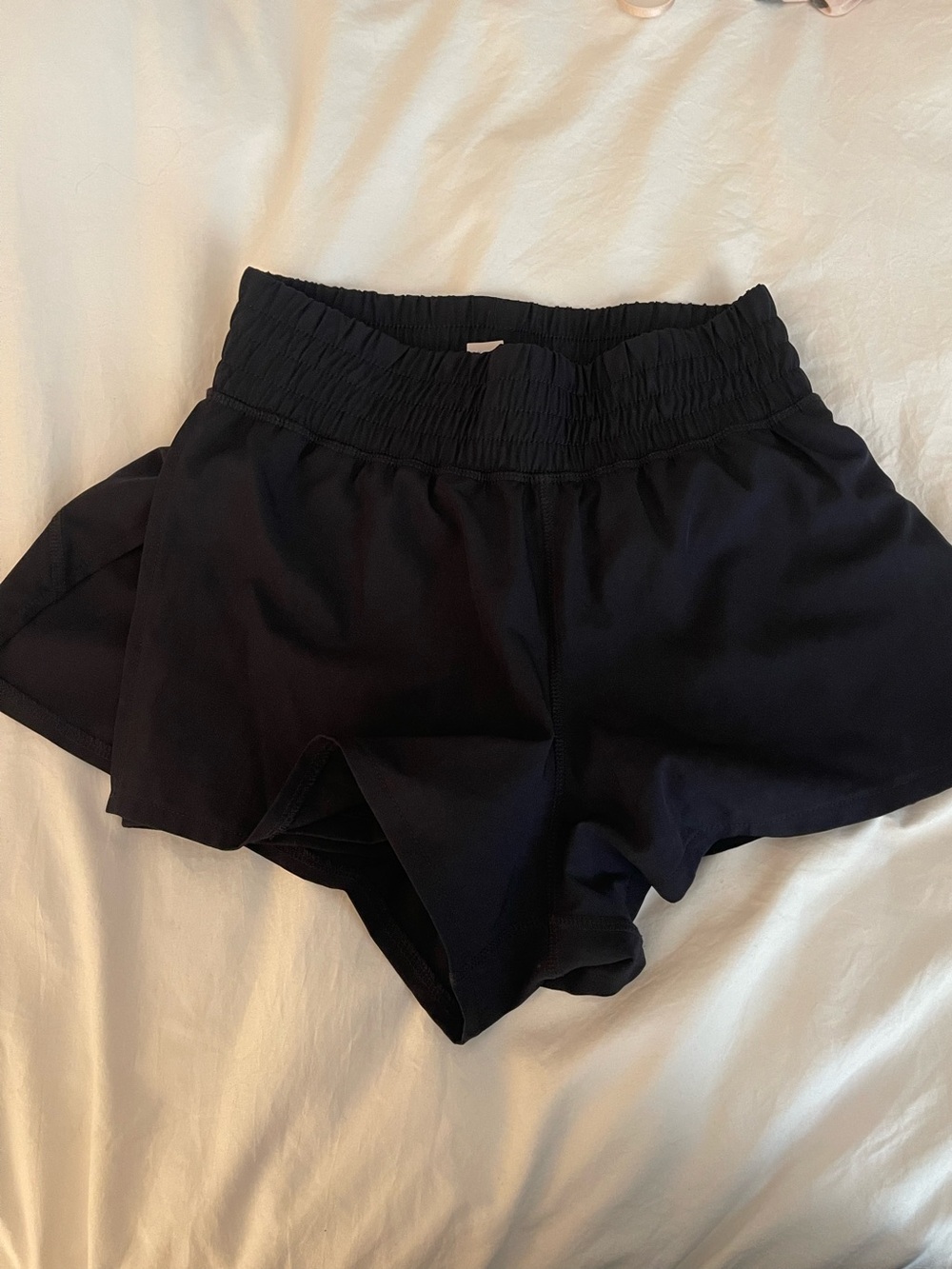Split Hem Dolphin Running Shorts
